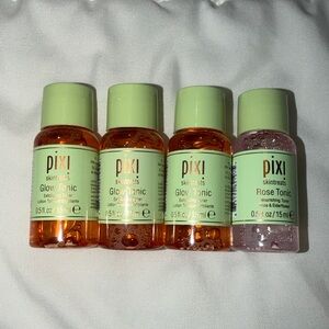 Pixi Skintreats Glowtonic and Rose Tonic Mini Travel Toners Set of 4